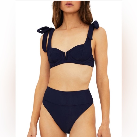 Beach Riot Other - Beach Riot Blair Bikini Set, Top size Large, bottom size X-Large, Navy, $206